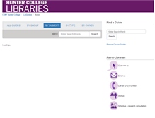 Tablet Screenshot of libguides.library.hunter.cuny.edu