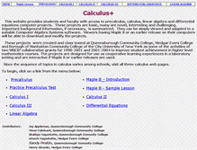 Tablet Screenshot of calculusplus.cuny.edu