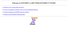 Tablet Screenshot of hunter.listserv.cuny.edu