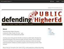 Tablet Screenshot of defendingpublichighereducation.commons.gc.cuny.edu