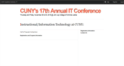 Desktop Screenshot of cunyitconference.commons.gc.cuny.edu