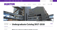 Desktop Screenshot of catalog.hunter.cuny.edu