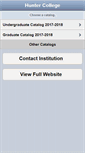 Mobile Screenshot of catalog.hunter.cuny.edu