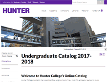 Tablet Screenshot of catalog.hunter.cuny.edu