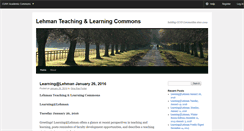 Desktop Screenshot of lehmanteachinglearningcommons.commons.gc.cuny.edu