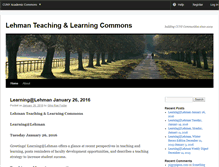 Tablet Screenshot of lehmanteachinglearningcommons.commons.gc.cuny.edu