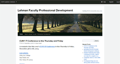 Desktop Screenshot of lehmanfacultyprofessionaldevelopment.commons.gc.cuny.edu