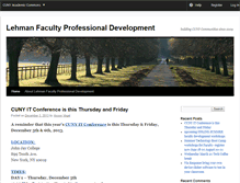 Tablet Screenshot of lehmanfacultyprofessionaldevelopment.commons.gc.cuny.edu