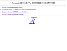 Tablet Screenshot of baruch.listserv.cuny.edu